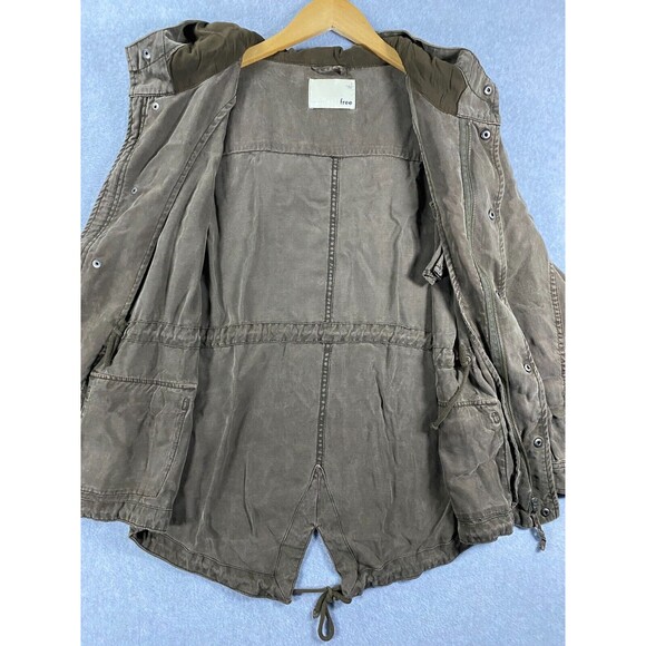 Wilfred‎ Free Jacket Women's Small Brown 100% Lyocell Long Sleeve Pockets Hooded - Picture 6 of 13